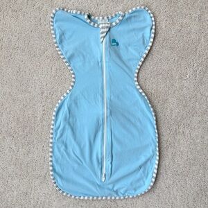 Love to Dream Blue Sleep Sack with Striped Trim